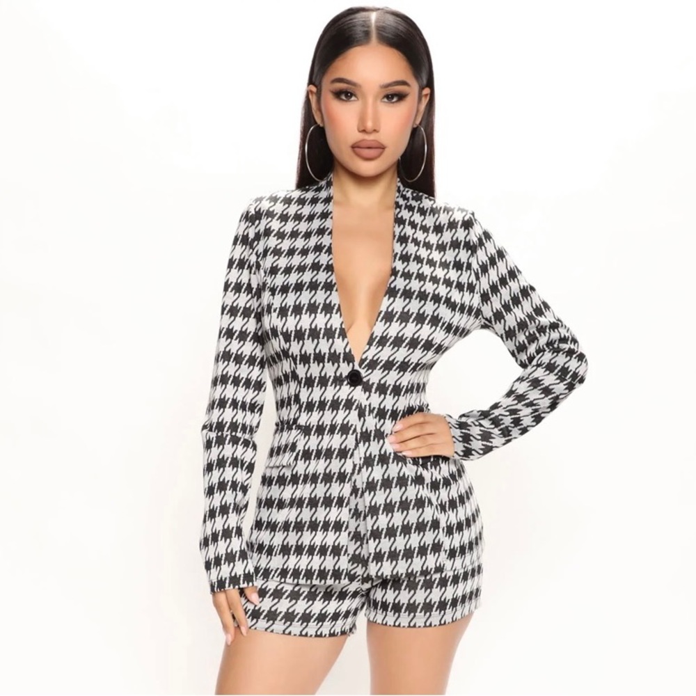 Herringbone Two Piece Suit Set FN